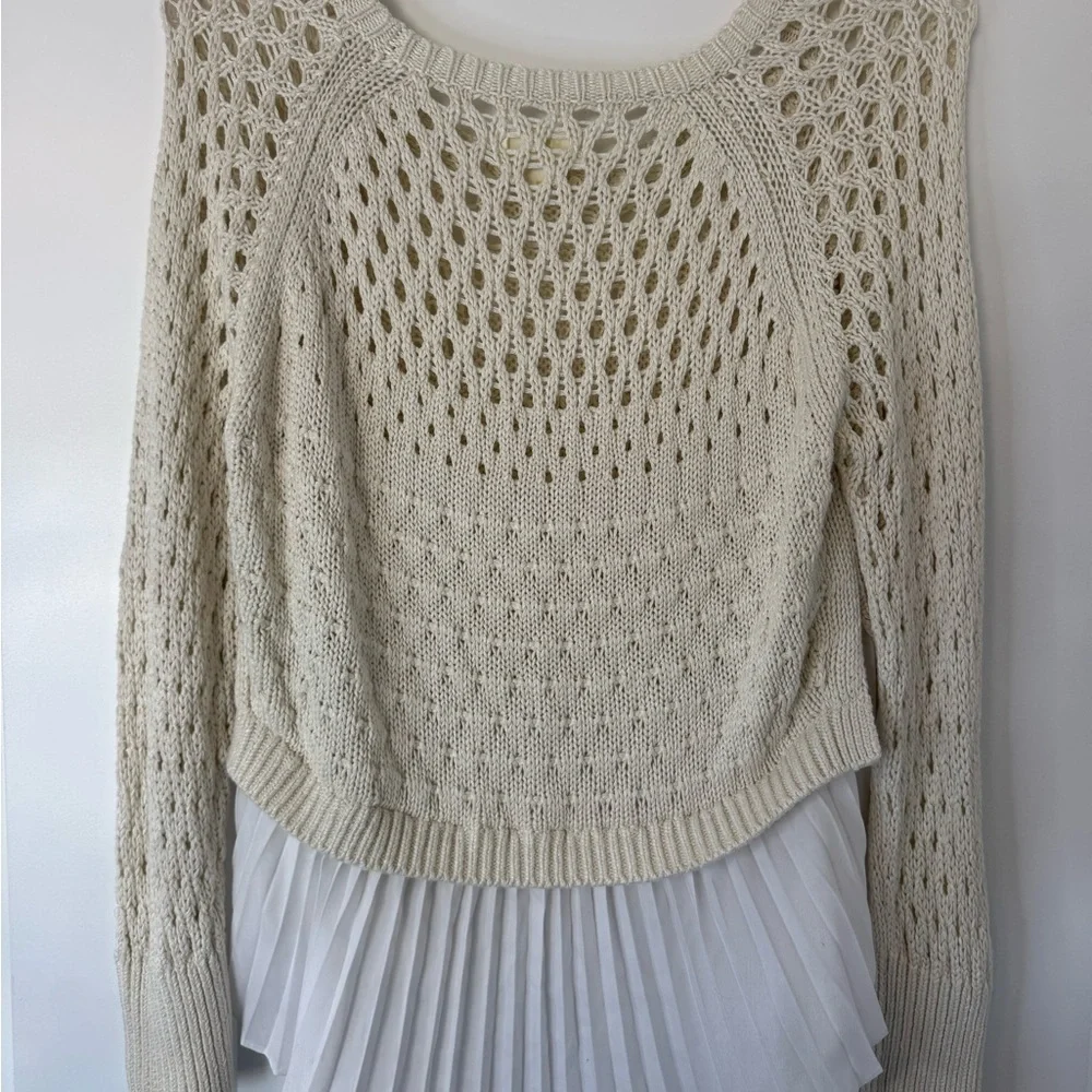 Anthropologie Maeve Layered Pleated Sweater - Picture 5 of 7